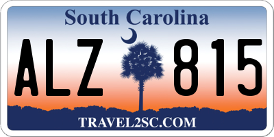 SC license plate ALZ815