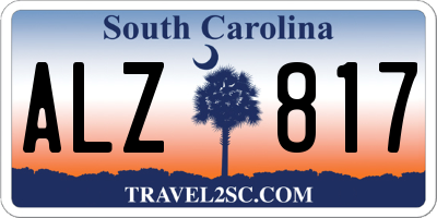 SC license plate ALZ817