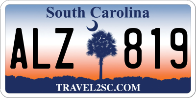 SC license plate ALZ819