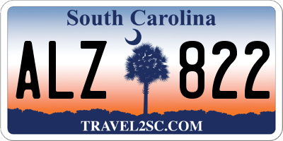 SC license plate ALZ822