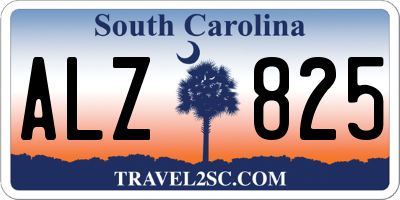 SC license plate ALZ825