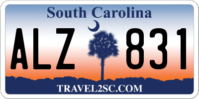SC license plate ALZ831