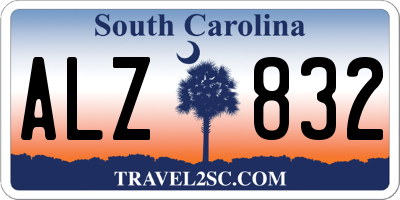 SC license plate ALZ832