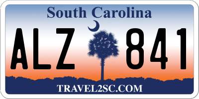 SC license plate ALZ841
