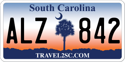 SC license plate ALZ842