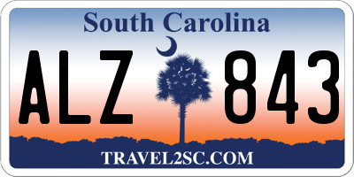 SC license plate ALZ843