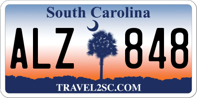 SC license plate ALZ848