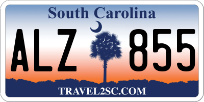 SC license plate ALZ855