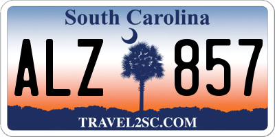 SC license plate ALZ857