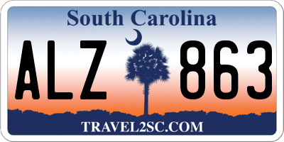 SC license plate ALZ863