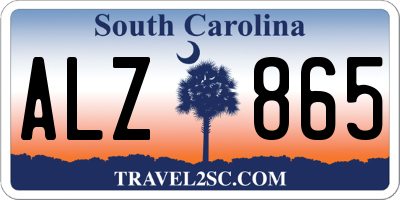 SC license plate ALZ865