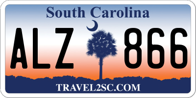 SC license plate ALZ866