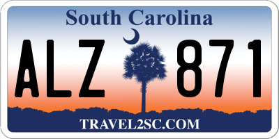 SC license plate ALZ871