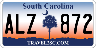 SC license plate ALZ872