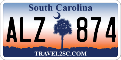 SC license plate ALZ874