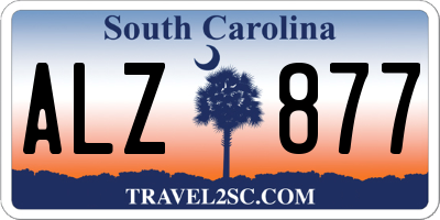 SC license plate ALZ877