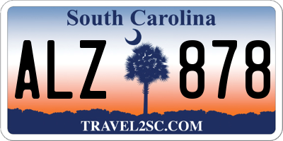 SC license plate ALZ878