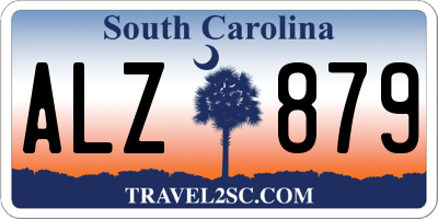 SC license plate ALZ879