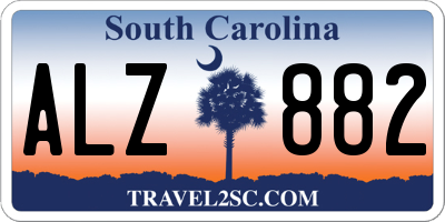 SC license plate ALZ882