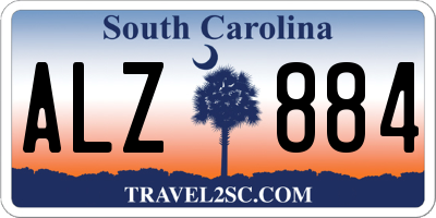 SC license plate ALZ884