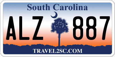 SC license plate ALZ887