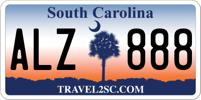 SC license plate ALZ888