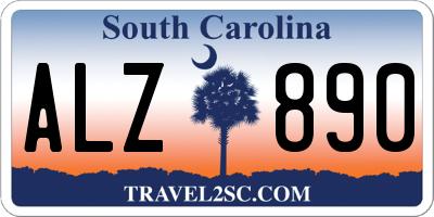 SC license plate ALZ890