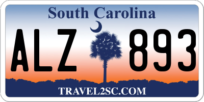 SC license plate ALZ893