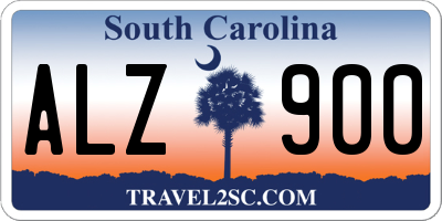 SC license plate ALZ900