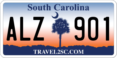 SC license plate ALZ901