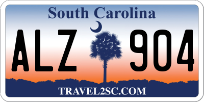 SC license plate ALZ904