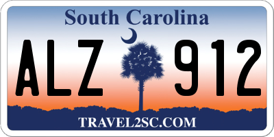 SC license plate ALZ912