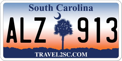 SC license plate ALZ913