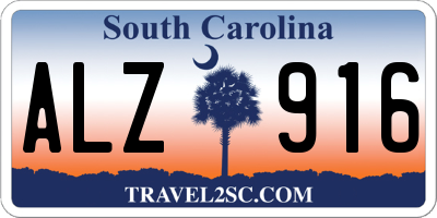 SC license plate ALZ916