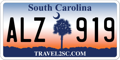 SC license plate ALZ919