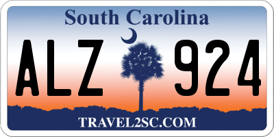 SC license plate ALZ924