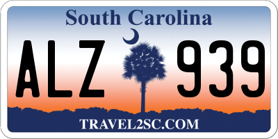 SC license plate ALZ939