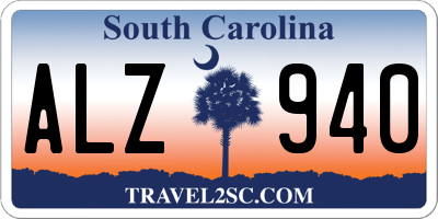 SC license plate ALZ940