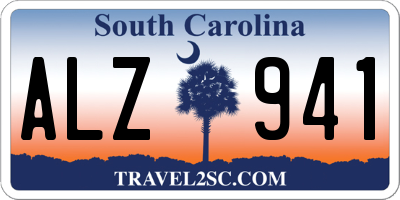 SC license plate ALZ941