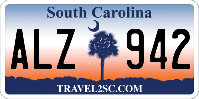 SC license plate ALZ942