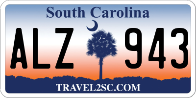 SC license plate ALZ943