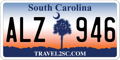 SC license plate ALZ946
