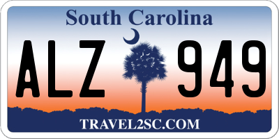 SC license plate ALZ949