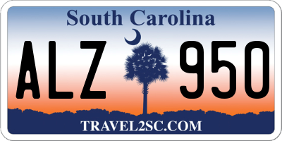 SC license plate ALZ950