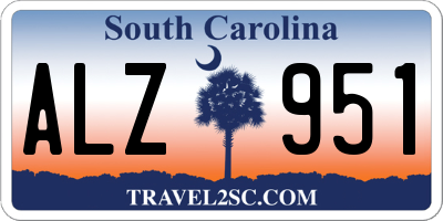 SC license plate ALZ951