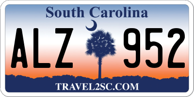 SC license plate ALZ952