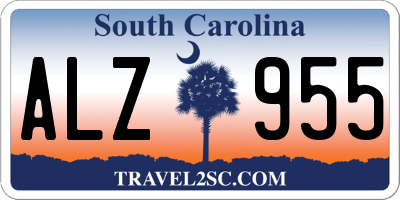 SC license plate ALZ955