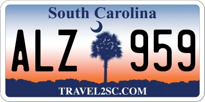 SC license plate ALZ959