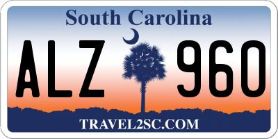 SC license plate ALZ960