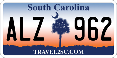SC license plate ALZ962